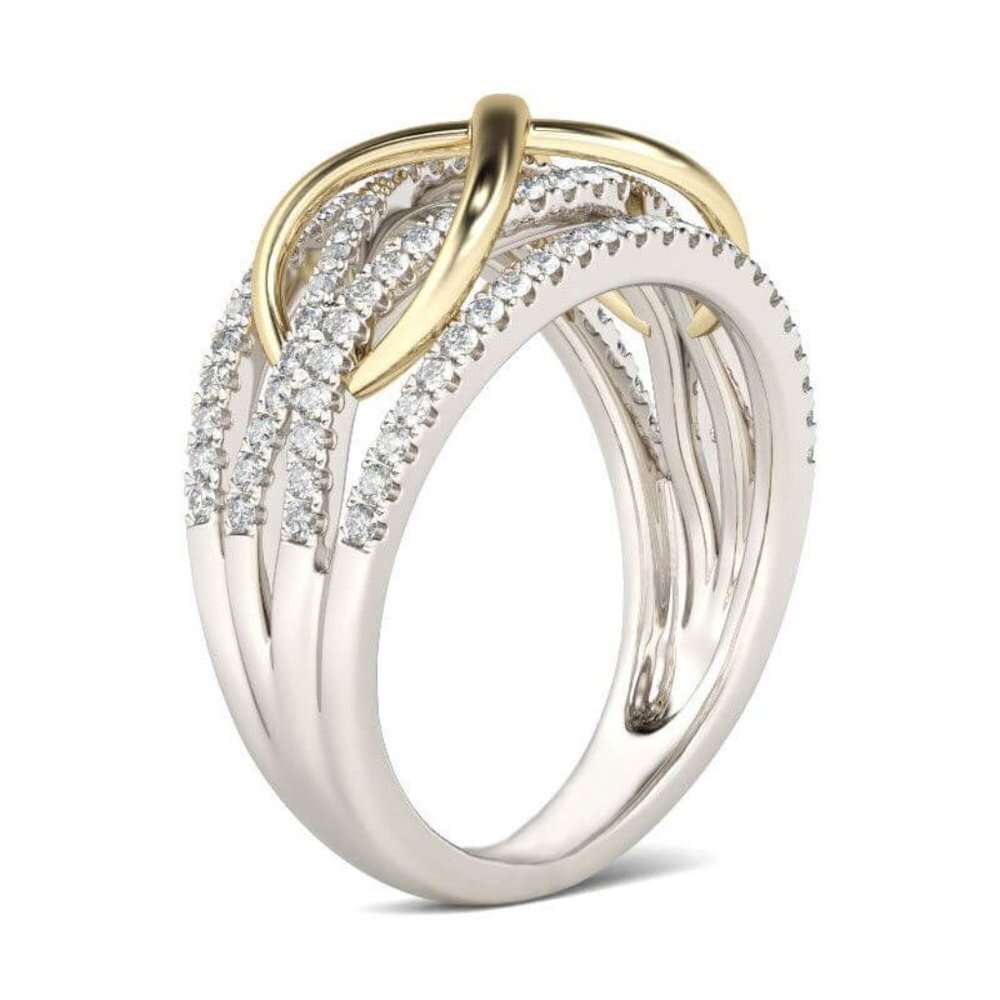 Rhinestone Decorative Infinity Ring - Picture 4 of 4